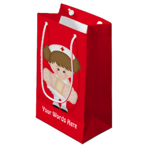 Sacola Para Presentes Pequena Cartoon Enfermeira Pequena bolsa de presente