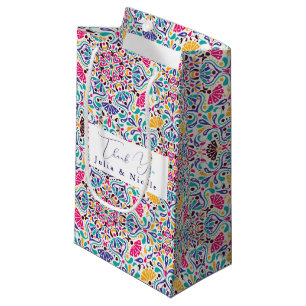 Sacola Para Presentes Pequena Casamento Colorido em Estilo Fiesta Mexicana Arco-