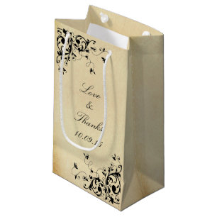 Sacola Para Presentes Pequena Casamento de Antenas Elegantes