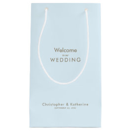 Sacola Para Presentes Pequena Casamento Favor Ice Nomes Azuis e Data