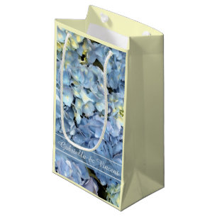 Sacola Para Presentes Pequena Casamento floral do Hydrangea azul