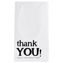 Sacola Para Presentes Pequena Casamento Mínimo Simples Obrigado