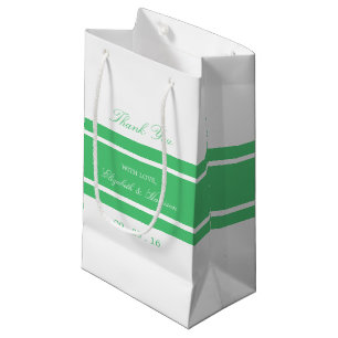Sacola Para Presentes Pequena Casamento Moderno Emerald Green