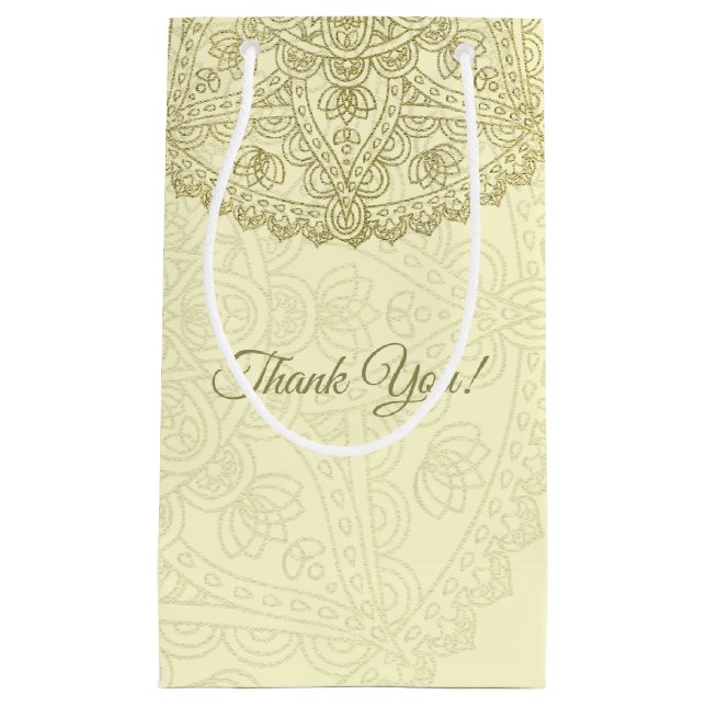 Sacola Para Presentes Pequena Casamento Oriental - Favor Bag (Frente)