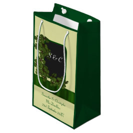 Sacola Para Presentes Pequena Casamento personalizado de shamrock irlandês verde