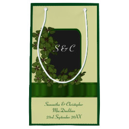 Sacola Para Presentes Pequena Casamento personalizado de shamrock irlandês verde