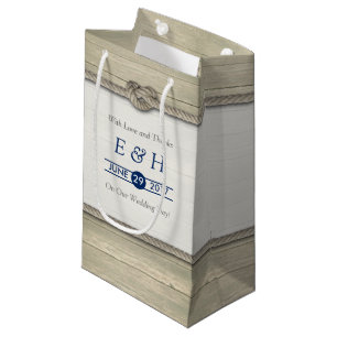Sacola Para Presentes Pequena Casamento Rustic Beach de casando