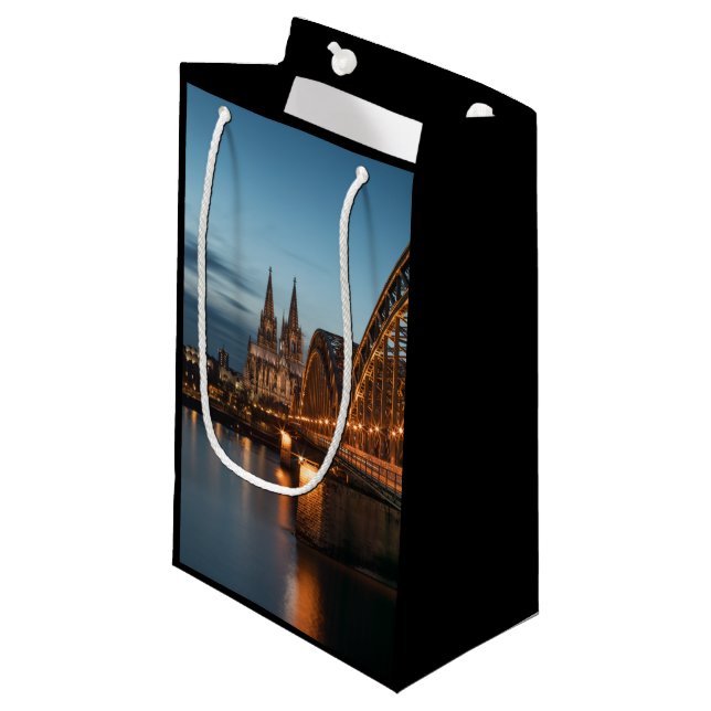 Sacola Para Presentes Pequena Catedral de Colônia (Frente inclinada)