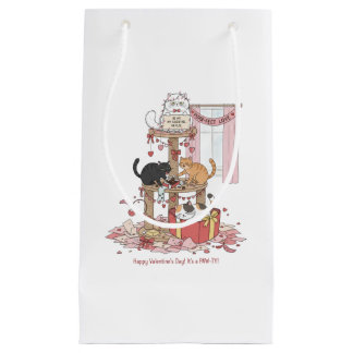 Sacola Para Presentes Pequena  Cat's Meow Valentine's Day Gift Bag