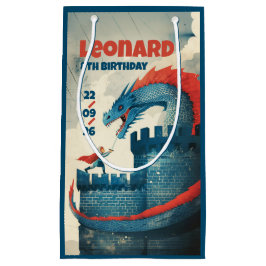 Sacola Para Presentes Pequena Cavaleiro sem rosto e Dragão