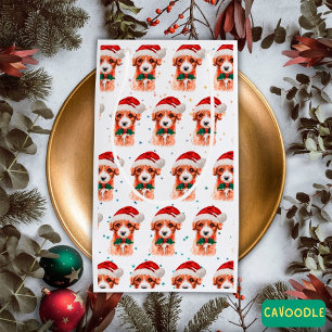 Sacola Para Presentes Pequena Cavoodle Raça de Cão Estrelas de Natal