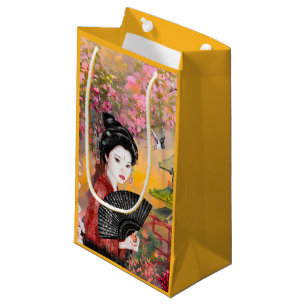 Sacola Para Presentes Pequena Cena Japonesa Com Pequeno Saco-Presente Para Mulhe