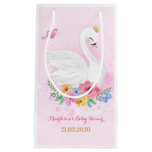 Sacola Para Presentes Pequena Chá de fraldas de aniversário da Swan Princess P