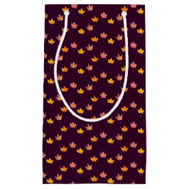 Sacola Para Presentes Pequena Chá de fraldas de queda das folhas do mapeamento