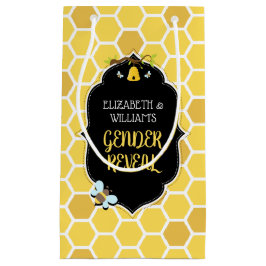 Sacola Para Presentes Pequena Chá de fraldas de Revisão do Gênero das Abelhas