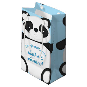 Sacola Para Presentes Pequena Chá de fraldas do Urso Panda