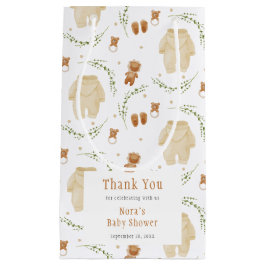 Sacola Para Presentes Pequena Chá de fraldas Padrão de Boho Neutro por Sexo