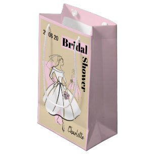 Sacola Para Presentes Pequena Chá de panela rosa do Grupo Neutro da Moda