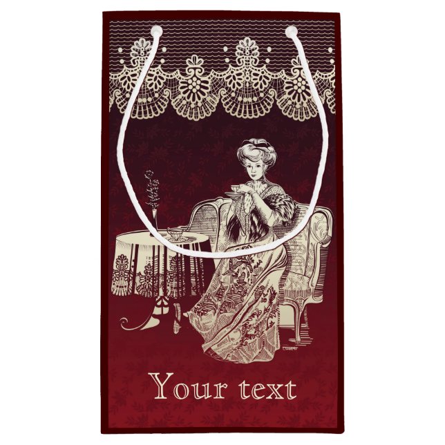 Sacola Para Presentes Pequena chá de senhorita (Verso)