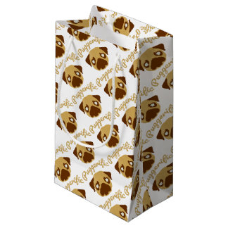 Sacola Para Presentes Pequena Chalaça do Pug de Puggerific