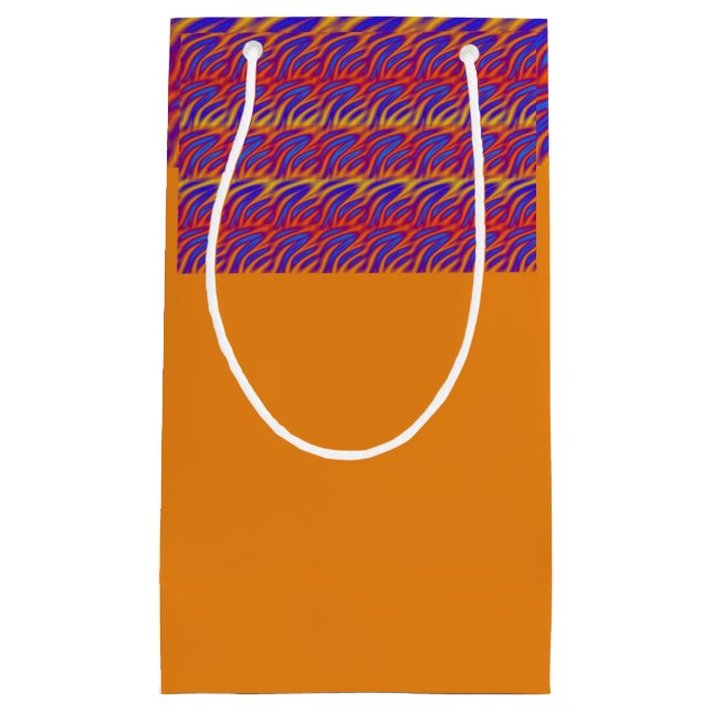 Sacola Para Presentes Pequena Chamas azuis (Frente)