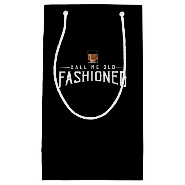 Sacola Para Presentes Pequena Chame-me de Whiskey velho (Frente)