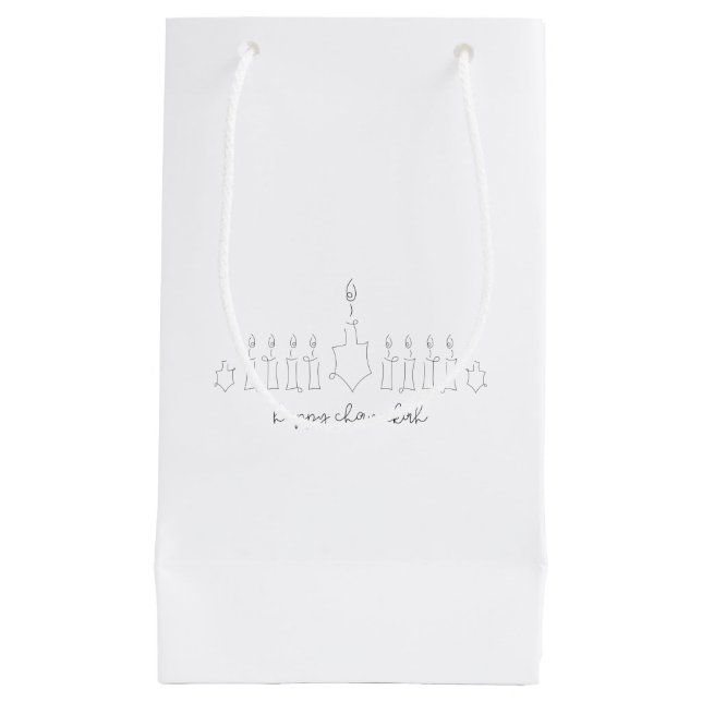 Sacola Para Presentes Pequena Chanukah (Frente)