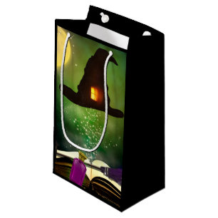 Sacola Para Presentes Pequena Chapéu Mágico & Livro de Feitiços Mágicos Festa Di