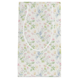 Sacola Para Presentes Pequena Charming Spring Bird and Floral