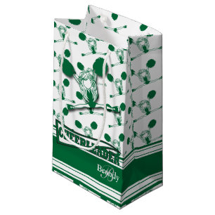 Sacola Para Presentes Pequena Cheerleader Verde Escuro - Texto Escuro
