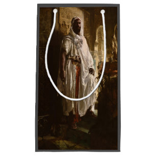 Sacola Para Presentes Pequena Chefe Mourisco Pintura de Arte Africana Retrato
