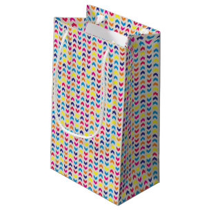 Sacola Para Presentes Pequena Chevron asteca colorido