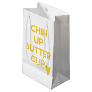 Sacola Para Presentes Pequena Chin acima de inspirador doce do botão de ouro