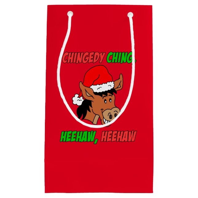 Sacola Para Presentes Pequena Chingedy Ching Hein Haw Natal Italiano (Frente)