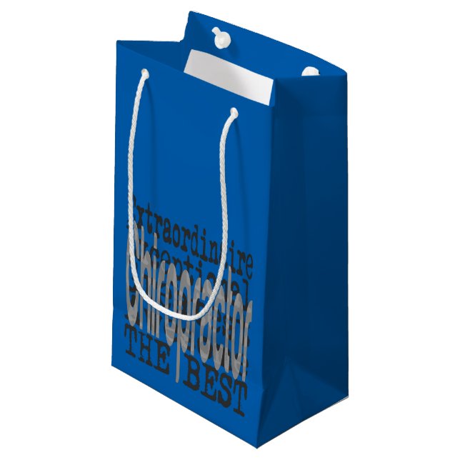 Sacola Para Presentes Pequena Chiropractor Extraordinaire (Frente inclinada)