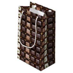 Sacola Para Presentes Pequena Chocolate luxuoso Handmade em uma caixa