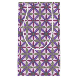 Sacola Para Presentes Pequena Christmas Poinsettia Stars gift bag small