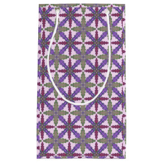 Sacola Para Presentes Pequena Christmas Poinsettia Stars gift bag small