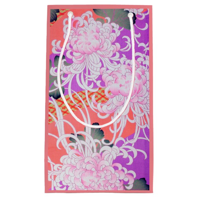 Sacola Para Presentes Pequena Chrysanthemum, Design japonês (Frente)