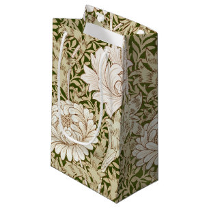 Sacola Para Presentes Pequena Chrysanthemum Dourado, William Morris Large Gift B