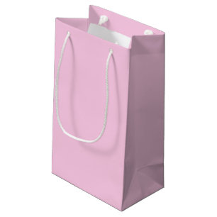 Sacola Para Presentes Pequena Chuva de Bebê Menina Rosa Pastel Sólido Clássico