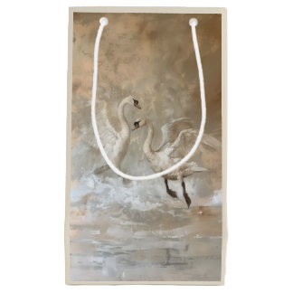 Sacola Para Presentes Pequena Cisnes - Saco do Presente