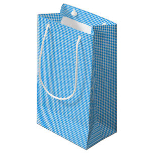 Sacola Para Presentes Pequena CKC-Gingham SACO 1-Pastel Blue-White-GIFT