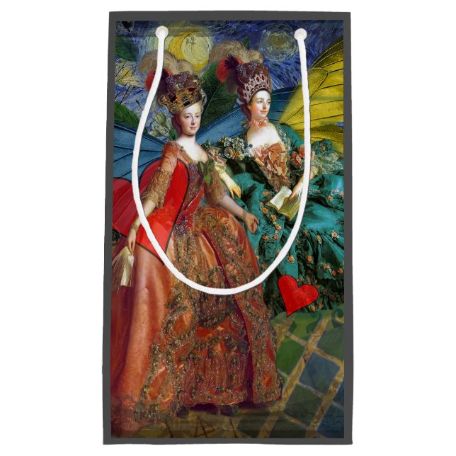 Sacola Para Presentes Pequena Clássica Gemini Whimsical Butterfly Mulher (Frente)