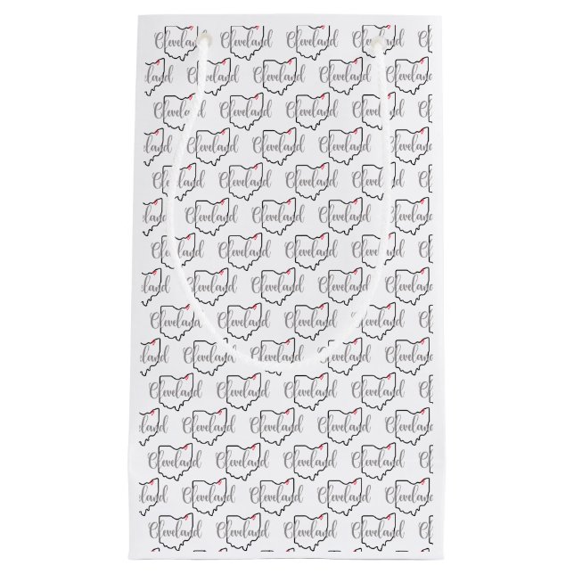 Sacola Para Presentes Pequena Cleveland Ohio Love (Frente)