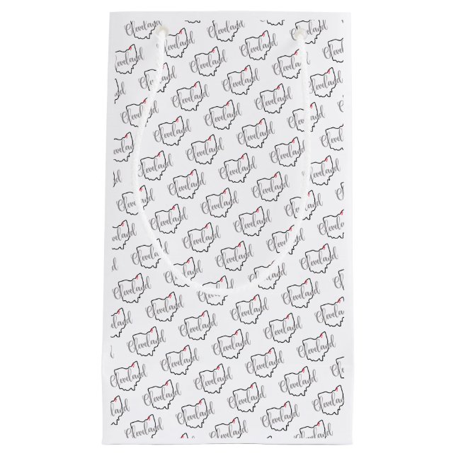 Sacola Para Presentes Pequena Cleveland Ohio Love (Frente)