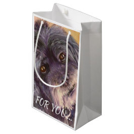 SACOLA PARA PRESENTES PEQUENA COCK-A-POO MIX PRETO CUTIE