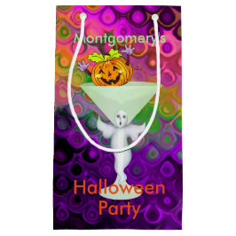 Sacola Para Presentes Pequena Cocktail pernicioso do Dia das Bruxas da abóbora