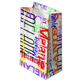 Sacola Para Presentes Pequena Colagem conhecida feita sob encomenda