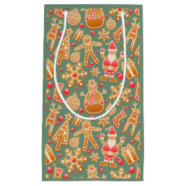 Sacola Para Presentes Pequena Colagem de Natal